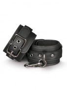 Easy Toys Black Leather Handcuffs - Kajdanki ⚫ DARMOWA DOSTAWA od 299zł ⚫ DYSKRETNA PRZESYŁKA 24H Z POLSKI ⚫