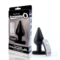 Plug wibrujący z pilotem - The Screaming O Vibrating Plug Black  XL