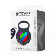 IntoYou Darkblack - Wibrujący pierścień erekcyjny, sterowany pilotem  ⚫ DARMOWA DOSTAWA od 299zł ⚫ DYSKRETNA PRZESYŁKA 24H Z POLSKI ⚫