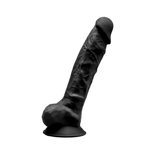 Cnex SD Model 1 - 8' Black Thermo - Dildo klasyczne termoaktywne, czarne ⚫ DARMOWA DOSTAWA od 299zł ⚫ DYSKRETNA PRZESYŁKA 24H Z POLSKI ⚫