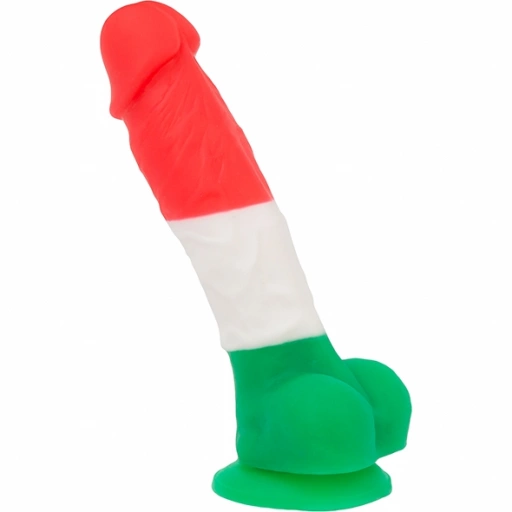 Kolorowe dildo z przyssawką do strap-on - Addiction Leonardo 18 cm   