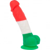 Kolorowe dildo z przyssawką do strap-on - Addiction Leonardo 18 cm   