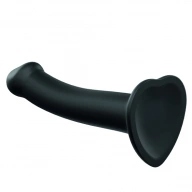 Dildo wyginane do peggingu strap-on - Semi-Realistic Dual Density Bendable Dildo L  Czarny