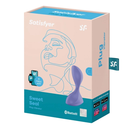 Satisfyer Vibrator Sweet Seal Connect App (Lilac) - Wibrujący korek analny sterowany aplikacją Niebieski