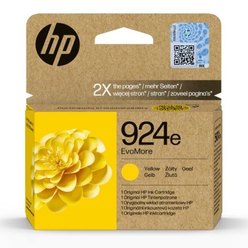 HP oryginalny ink EvoMore 4K0U9NECE1, HP 924e, yellow, 800s