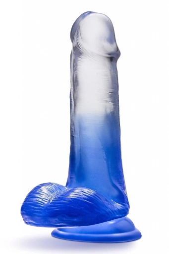 B Yours Stella Blue 6 Inch Dildo Blue - Dildo klasyczne na przyssawce, Niebieski ⚫ DARMOWA DOSTAWA od 299zł ⚫ DYSKRETNA PRZESYŁKA 24H Z POLSKI ⚫