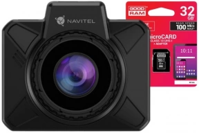 Zestaw Wideorejestrator kamera samochodowa Navitel AR202 NV + karta microSD 32GB