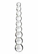 Pipedream Icicles - Plug Dildo szklany No. 2 przezroczysty kulkowy 21cm 