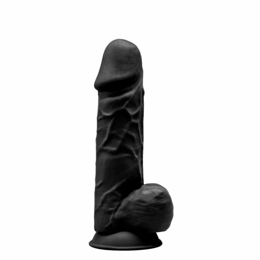 Cnex SD Model 4 - 8 5' Black Thermo - Dildo klasyczne termoaktywne, czarne ⚫ DARMOWA DOSTAWA od 299zł ⚫ DYSKRETNA PRZESYŁKA 24H Z POLSKI ⚫