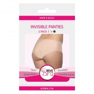 Niewidzialne majtki figi dwupak - Bye Bra Invisible Panties Czarny i Beżowy M