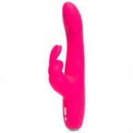 Wibrator wygięty ze stymulatorem - Happy Rabbit Slimline Curve USB Rechargeable Rabbit Vibrator 