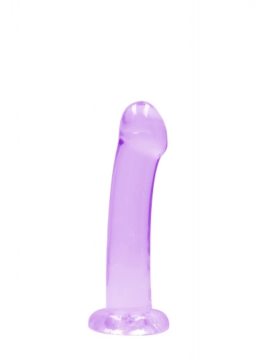 Dildo z Przyssawką Crystal Clear Realrock 17 cm Fioletowy | 100% ORYGINAŁ| DYSKRETNA PRZESYŁKA