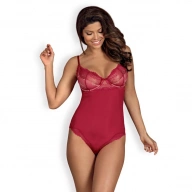 Czerwone seksowne body - Obsessive Rosalyne Teddy Red L/XL