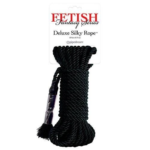 CORDA COSTRITTIVA FETISH FANTASY SERIES DELUXE SILKY ROPE NERA | 100% ORYGINAŁ| DYSKRETNA PRZESYŁKA