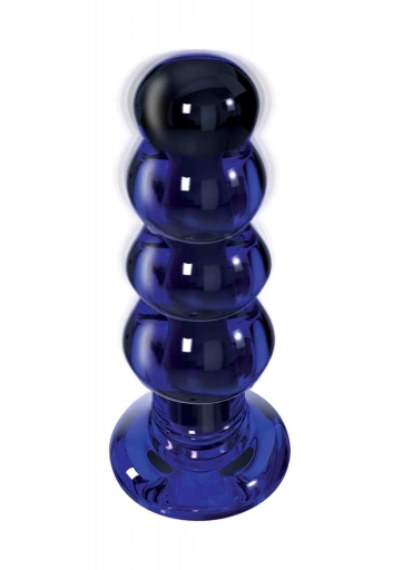 TOYJOY The Radiant Glass Buttplug Blue - Szklany korek analny ⚫ DARMOWA DOSTAWA od 299zł ⚫ DYSKRETNA PRZESYŁKA 24H Z POLSKI ⚫