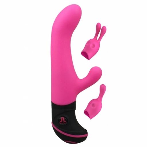 Wibrator z króliczkiem - Adrien Lastic Butch Cassidy Vibrator Pink