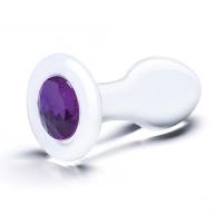 Korek analny szklany z kryształem - Glas Bling Bling Glass Butt Plug  