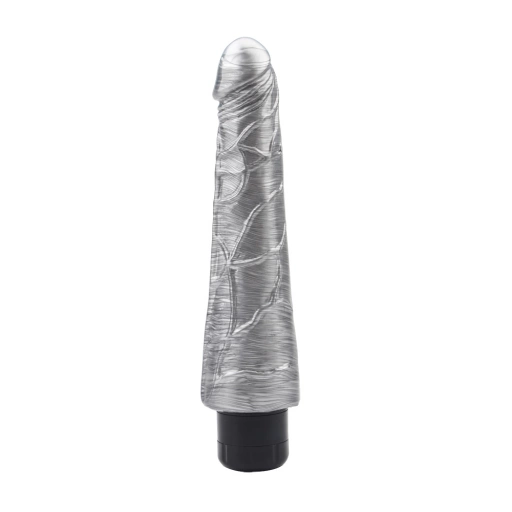 DarkMuscle johnny boner silver - Dildo wibrujące, Srebrny ⚫ DARMOWA DOSTAWA od 299zł ⚫ DYSKRETNA PRZESYŁKA 24H Z POLSKI ⚫