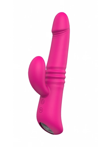 Dream Toys Heating Thruster Pink - Rotujący i pulsujący wibrator króliczek z funkcją ogrzewania