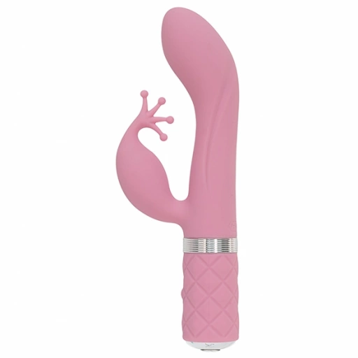 Wibrator ze stymulatorem łechtaczki - Pillow Talk Kinky Rabbit & G-Spot Vibrator   Różowy