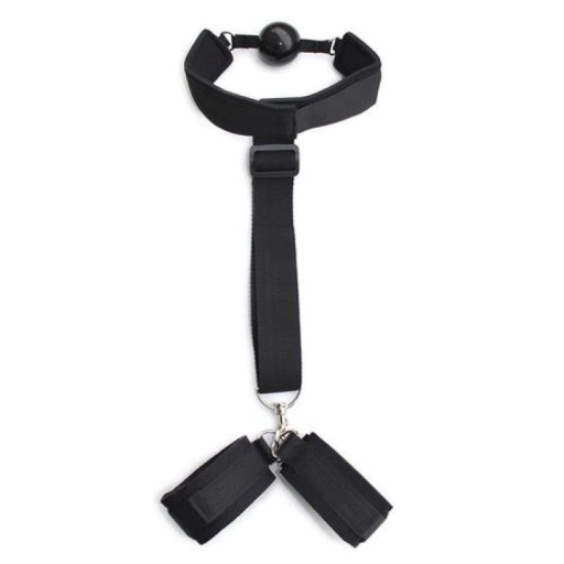 Costrittivio Bondage Back Restraint+gag black