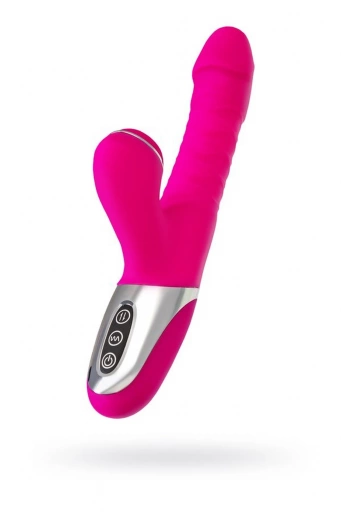 JOS Thrusting and sucking vibrator To-Frolly, silicone, pink, 21,5cm