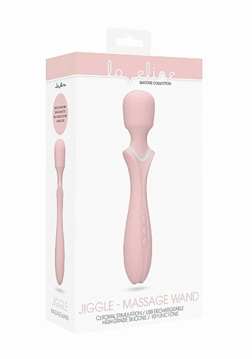 Loveline Massage Wand Jiggle Pink - Wibrator wand Różowy ⚫ DARMOWA DOSTAWA od 299zł ⚫ DYSKRETNA PRZESYŁKA 24H Z POLSKI ⚫