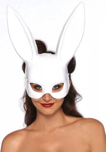 Leg Avenue Masquerade Rabbit Mask White - Maska królicza, Biały ⚫ DARMOWA DOSTAWA od 299zł ⚫ DYSKRETNA PRZESYŁKA 24H Z POLSKI ⚫