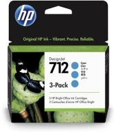 HP Inc. Ink 712 3-Pack 29ml Cyan 3ED77A