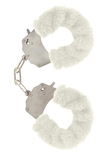 ToyJoy Furry Fun Cuffs White Plush - Kajdanki z futerkiem, białe ⚫ DARMOWA DOSTAWA od 299zł ⚫ DYSKRETNA PRZESYŁKA 24H Z POLSKI ⚫