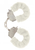 ToyJoy Furry Fun Cuffs White Plush - Kajdanki z futerkiem, białe ⚫ DARMOWA DOSTAWA od 299zł ⚫ DYSKRETNA PRZESYŁKA 24H Z POLSKI ⚫