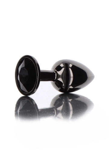 Butt Plug With Diamond Jewel S Black