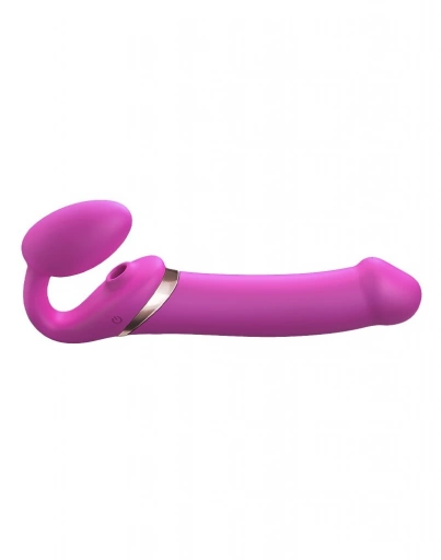 Wibrujący strap-on z masażerem łechtaczki Strap-On-Me Multi Ograsm Bendable Strap-on