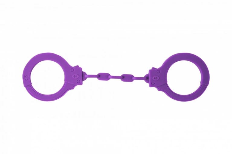 Lola Games Silicone Handcuffs Party Hard Suppression Purple - Kajdanki na nadgarstki, silikonowe Fioletowy