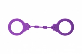 Lola Games Silicone Handcuffs Party Hard Suppression Purple - Kajdanki na nadgarstki, silikonowe Fioletowy