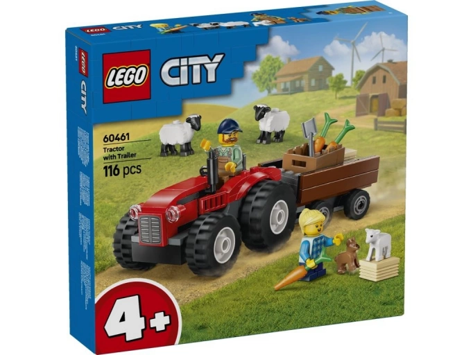 LEGO 60461 City Czerwony traktor z przyczepą i owcą