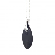 Vibrating necklace Liberty Leaf Black