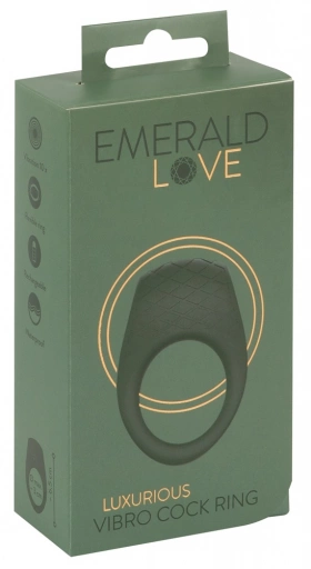 Emerald Love Luxurious Vibrating Cock Ring - Wibrujący pierścień erekcyjny ⚫ DARMOWA DOSTAWA od 299zł ⚫ DYSKRETNA PRZESYŁKA 24H Z POLSKI ⚫