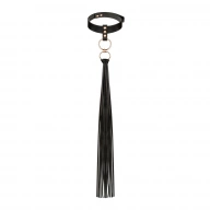 Rosy Gold - Collar with Flogger - Black