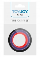 ToyJoy Triple Rings Multicolor 3Pcs - Zestaw elastycznych pierścieni erekcyjnych ⚫ DARMOWA DOSTAWA od 299zł ⚫ DYSKRETNA PRZESYŁKA 24H Z POLSKI ⚫