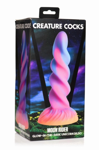 Creature Cocks Glow in the dark Unicorn - Dildo świecące w ciemności, z przyssawką ⚫ DARMOWA DOSTAWA od 299zł ⚫ DYSKRETNA PRZESYŁKA 24H Z POLSKI ⚫