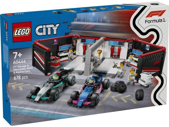 LEGO 60444 City F1 Garaż i bolidy Mercedes-AMG i Alpine