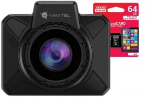 Zestaw Wideorejestrator kamera samochodowa Navitel AR202 NV + karta microSD 64GB