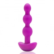 Wibrująca sonda kulkowa analna - B-Vibe Triplet Anal Beads  Fioletowy