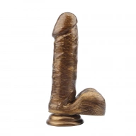 DarkMuscle ben dover gold - Dildo klasyczne z przyssawką, Złoty ⚫ DARMOWA DOSTAWA od 299zł ⚫ DYSKRETNA PRZESYŁKA 24H Z POLSKI ⚫