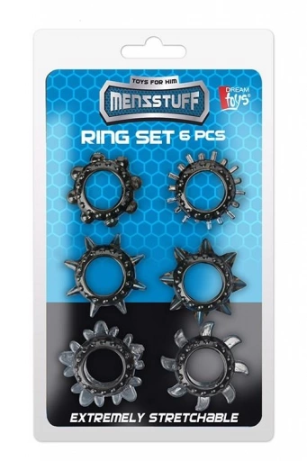 MENZSTUFF 6PC STRETCHEABLE RING SET