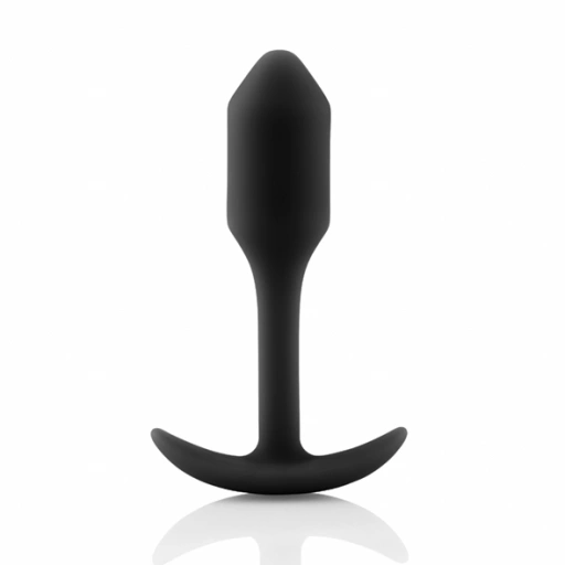 Plug analny z obciążnikiem - B-Vibe Snug Plug 1 Czarny