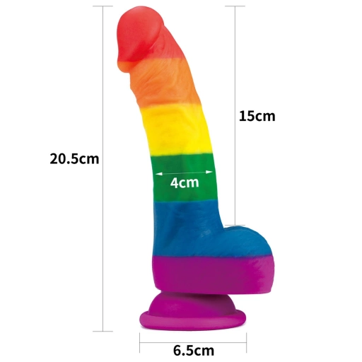 Lovetoy 8' Prider Dildo - Dildo klasyczne na przyssawce ⚫ DARMOWA DOSTAWA od 299zł ⚫ DYSKRETNA PRZESYŁKA 24H Z POLSKI ⚫