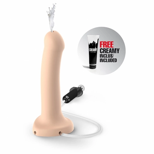 Dildo z wytryskiem do strap-on - Semi-Realistic Squirting Dildo Cum L  Wanilia