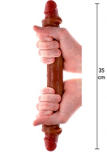 Silicone Foreskin D-Dong 35 cm Caramel skin tone